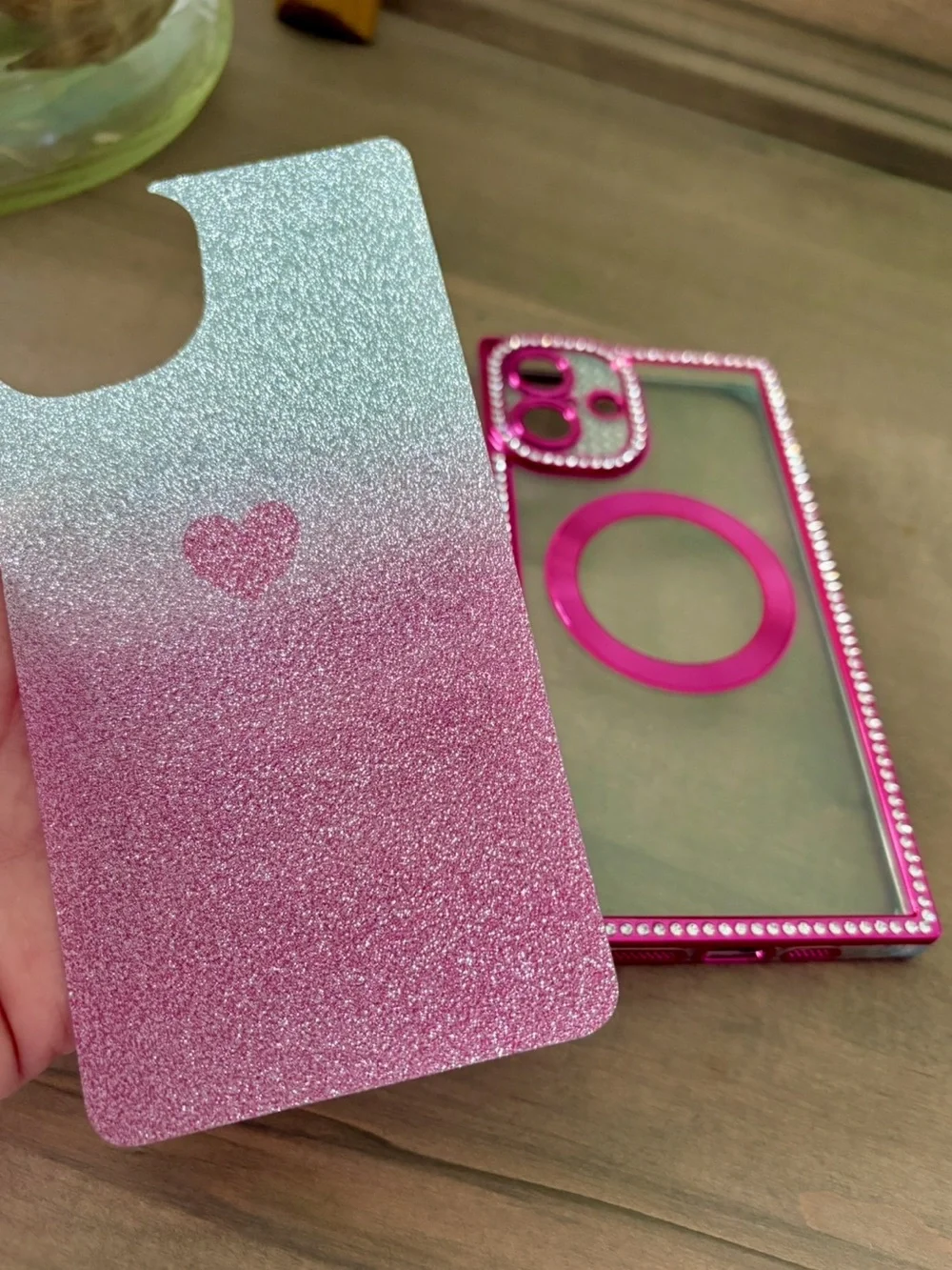 NEW Magnetic Glitter iPhone 16 Plus Case with Ring Holder
